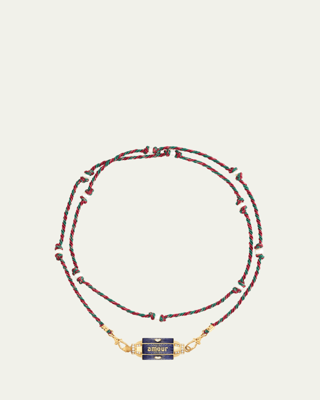 18K Yellow Gold Amour Toujours Diamond Locket Necklace